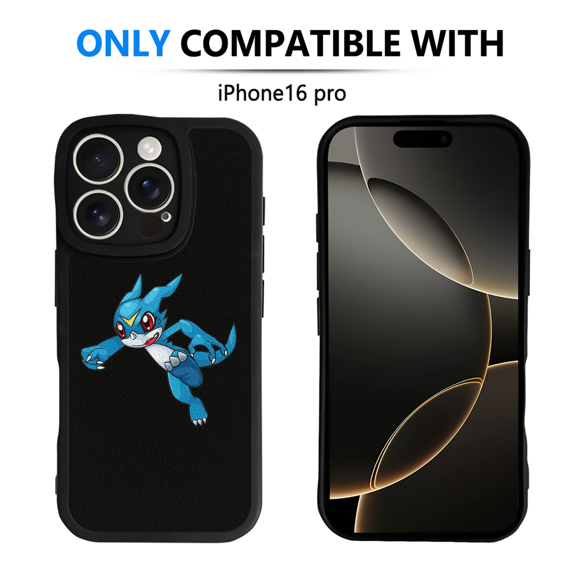 （画像用） Digimon デジタルモンスター/デジモン 【iPhone 16シリーズ対応】シリコンスマホケース（レザー調） 材質：シリコン
